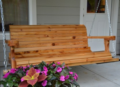 Canton Porch Swing With Cupholders