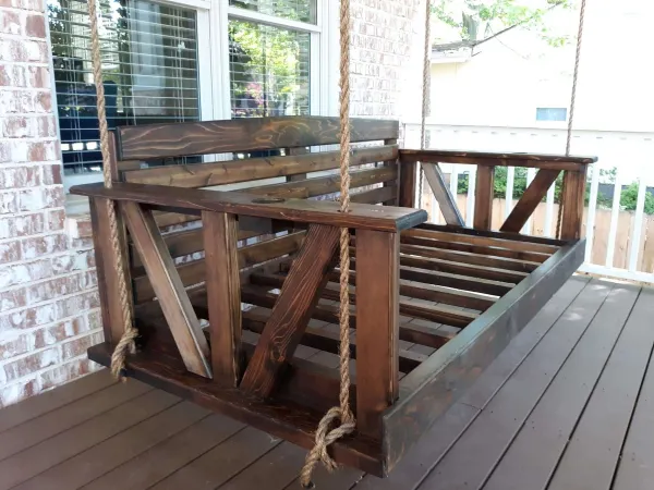 Cedar Bed Swing | Jacobean Stain