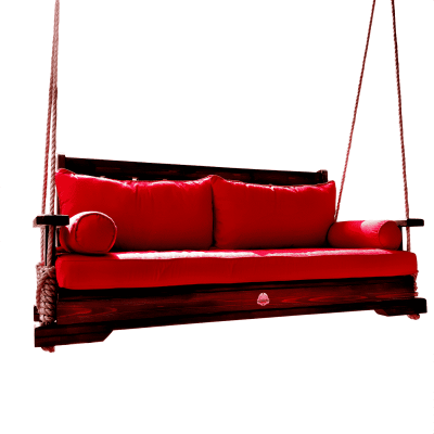 Porch Swing with Cushion & Pillows