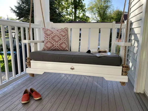 Porch Swing with Cushion