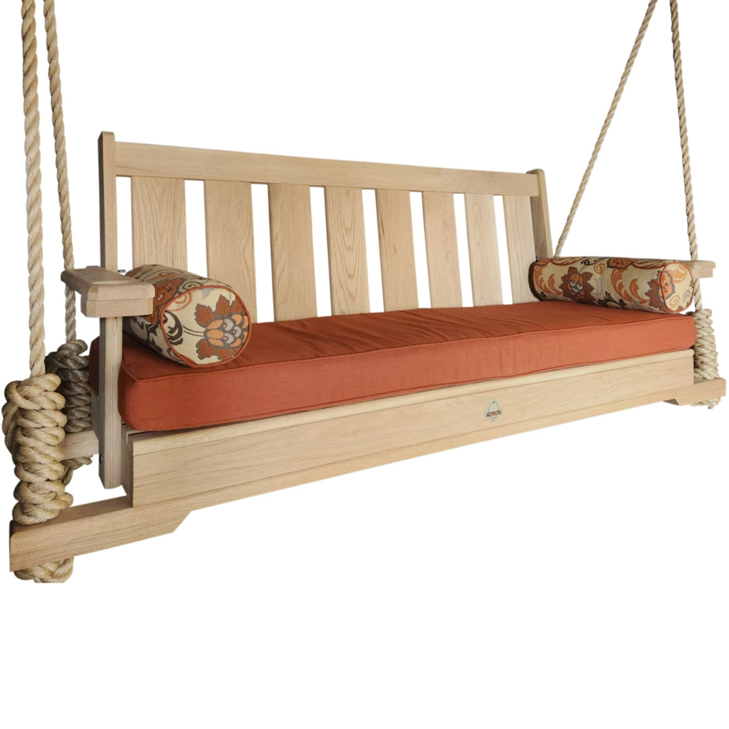 Organic White Oak Porch Swing
